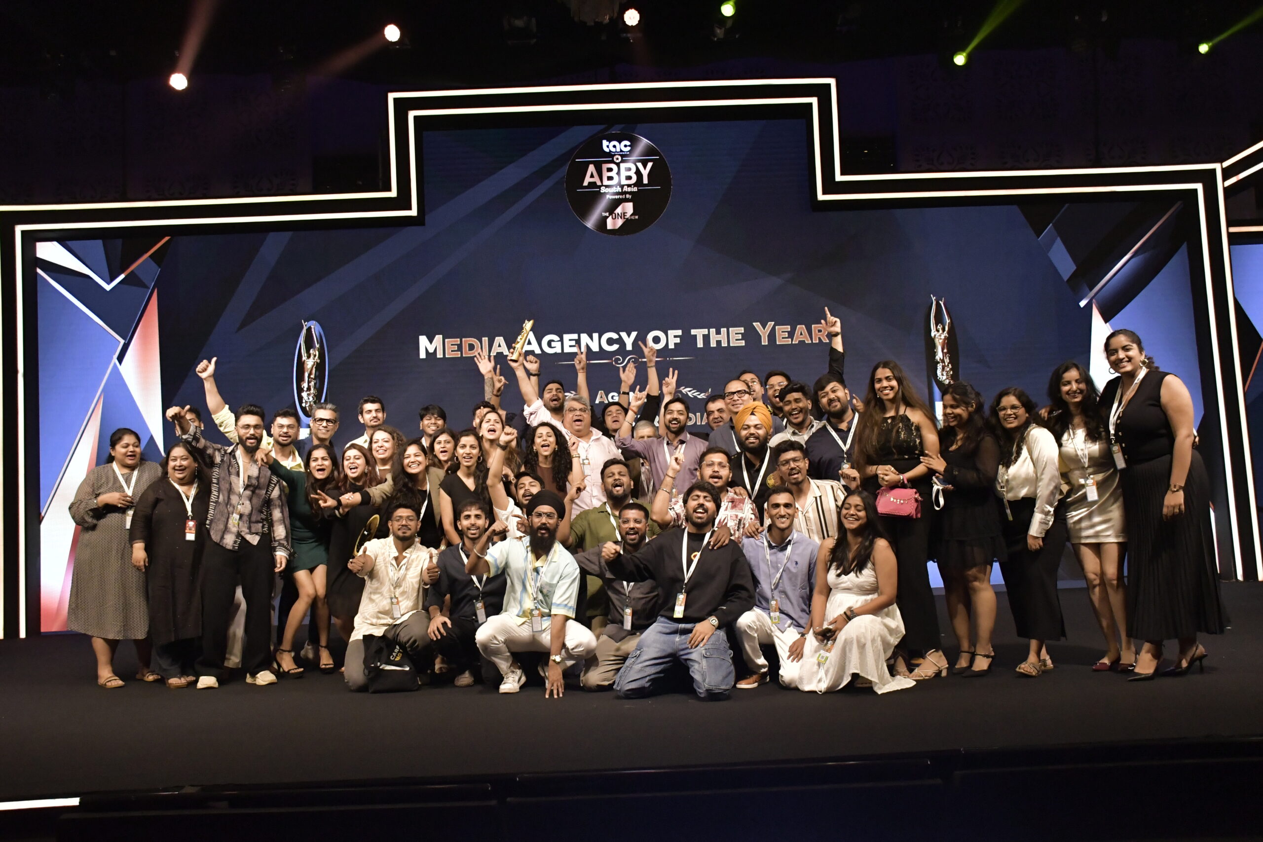 Goafest Day 1 Media Abby's award. Wavemaker won agency of the year.