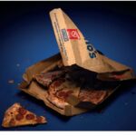 Domino’s Greece ‘wrecks pizzas’ to promote delivery driver safety.