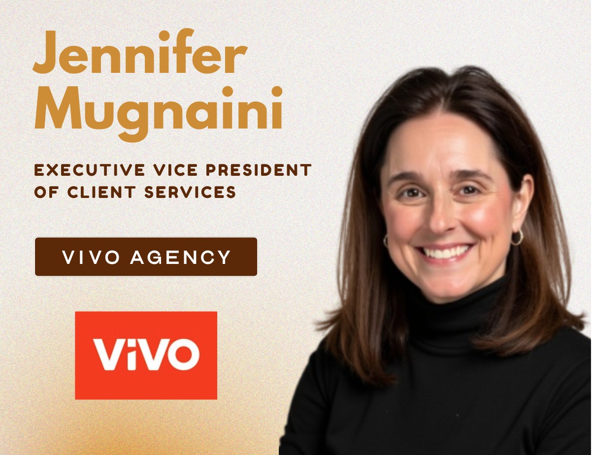 VIVO Agency appoints Jennifer Mugnaini as EVP, Client Services.