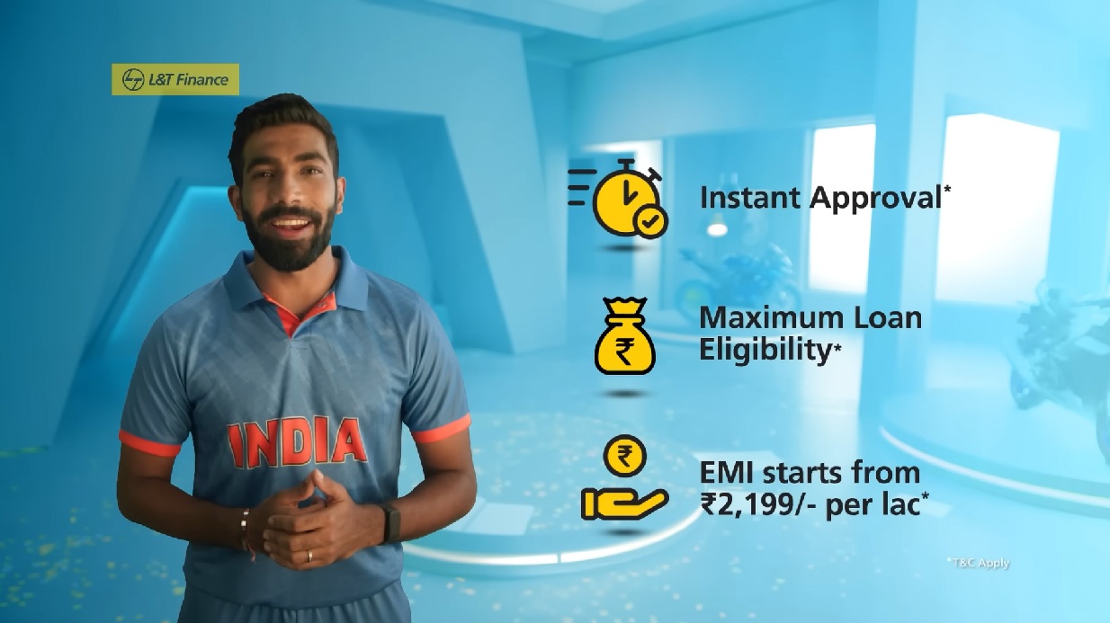 Bumrah stars in L&T Finance’s Swift two-wheeler loan TVC.
